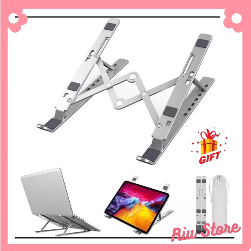 Giá đỡ laptop, macbook, ipad, kệ đỡ máy tính nhôm cao cấp tản nhiệt, tiện lời sử dụng, Cực chắc chắn
