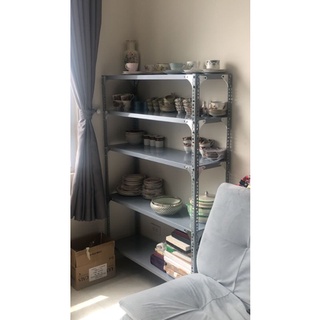 Kệ sắt v lỗ, Mâm rộng 120cm sâu 40cm màu xám