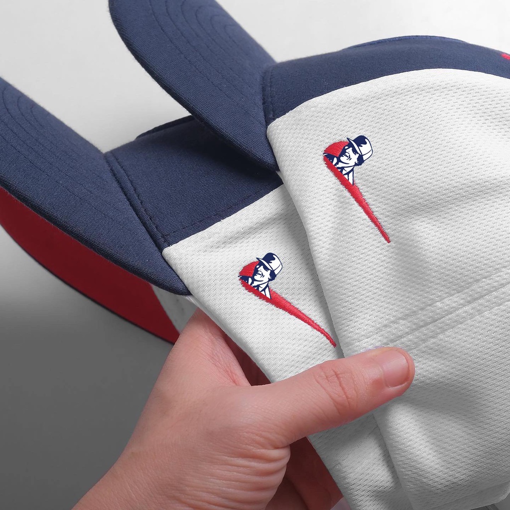 NÓN naiki PSG trắng xanh thể thao.