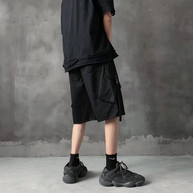 Quần ngắn ống rộng Phối Nhiều Túi Phong Cách Hàn Quốc Thời Trang Cho Nam Size M-3XL