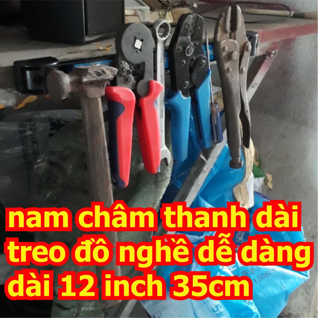 nam châm vĩnh cửu, nam châm thanh dài treo đồ nghề dễ dàng dài 12 inch 35cm kde6393