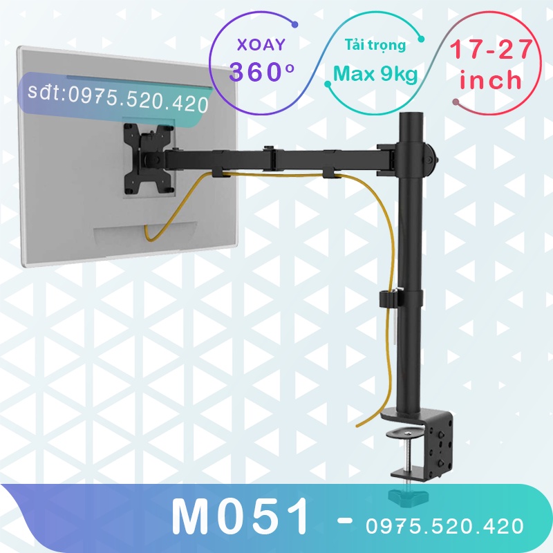 XL03 - Giá treo màn hình máy tính - Tay Đỡ Màn Hình Kẹp thành bàn [Màn hình 17 - 27 inch] [ Rẻ Hơn NB F80 H80 F100A]