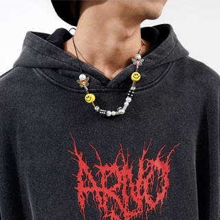 Vòng cổ nam nữ hình mặt cười, smiley necklace skull butterfly dice phong cách hip hop. Asap Rocky (có ảnh thật)