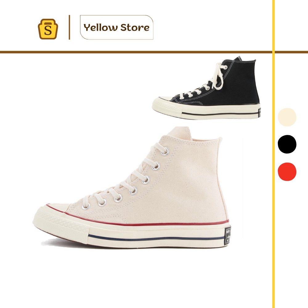Giày Thể Thao Nam Nữ Cổ Cao CV Fear Of God Đen/ Trắng Cao Cổ. Converse Kem/Đen, CV 1970s Cao cổ