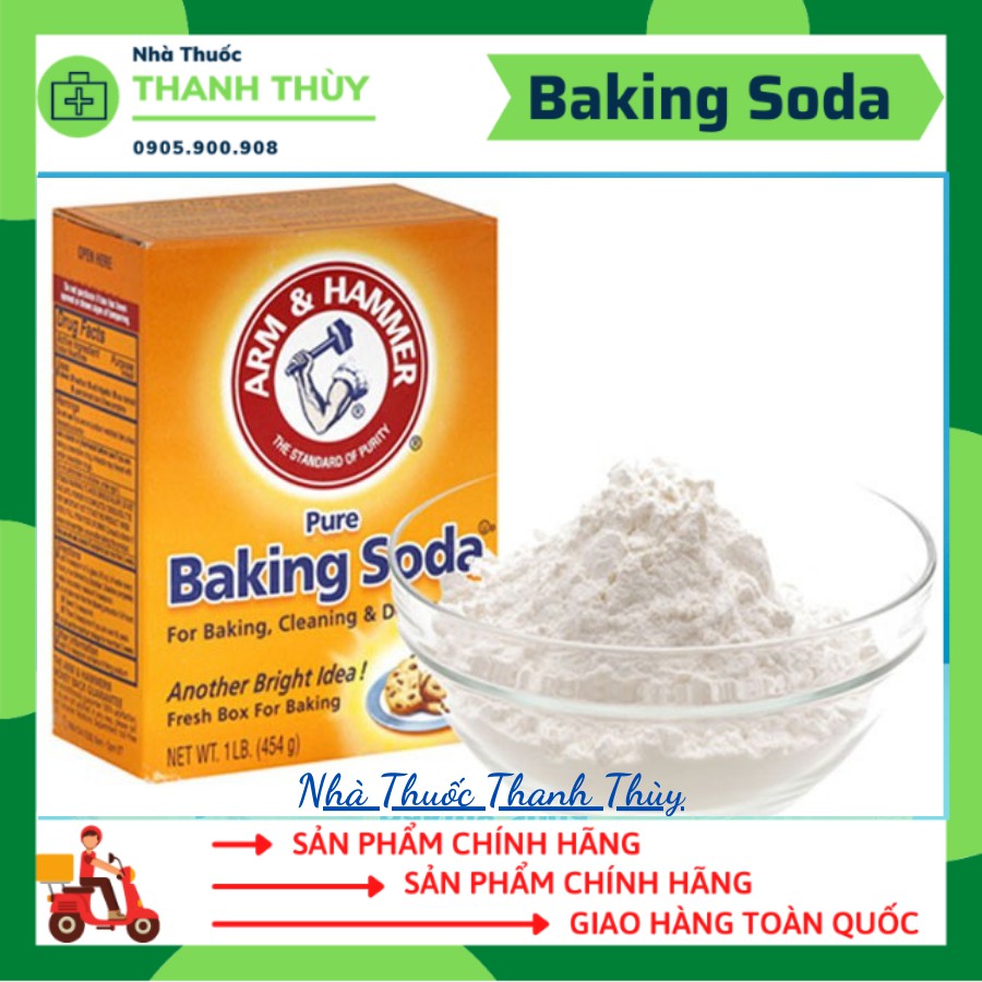 🅼🅰🅳🅴 🅸🅽 🆄🆂🅰 Bột BAKING SODA  Làm Trắng Răng, Làm Bánh, Tẩy Tế Bào Chết, Khử Mùi Hôi 454G