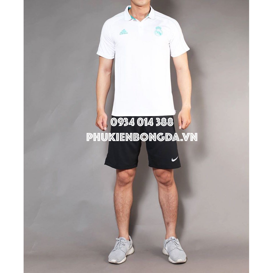 Áo thun polo REAL MADRID 2018 Trắng