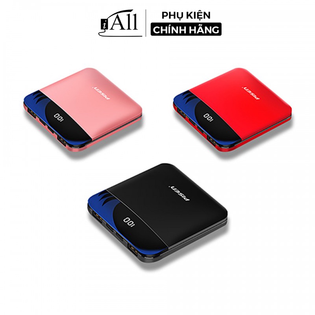 Sạc dự phòng cầm tay portable Pisen có đèn Led báo hiệu 10000mAh - iAll Store