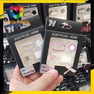 [🚚FREESHIP] COMBO Viền Kim Loại Bảo Vệ Camera IPhone 7PL/8PL/X/XsMax (Viền Camera, Dust Plug, Phím Home)