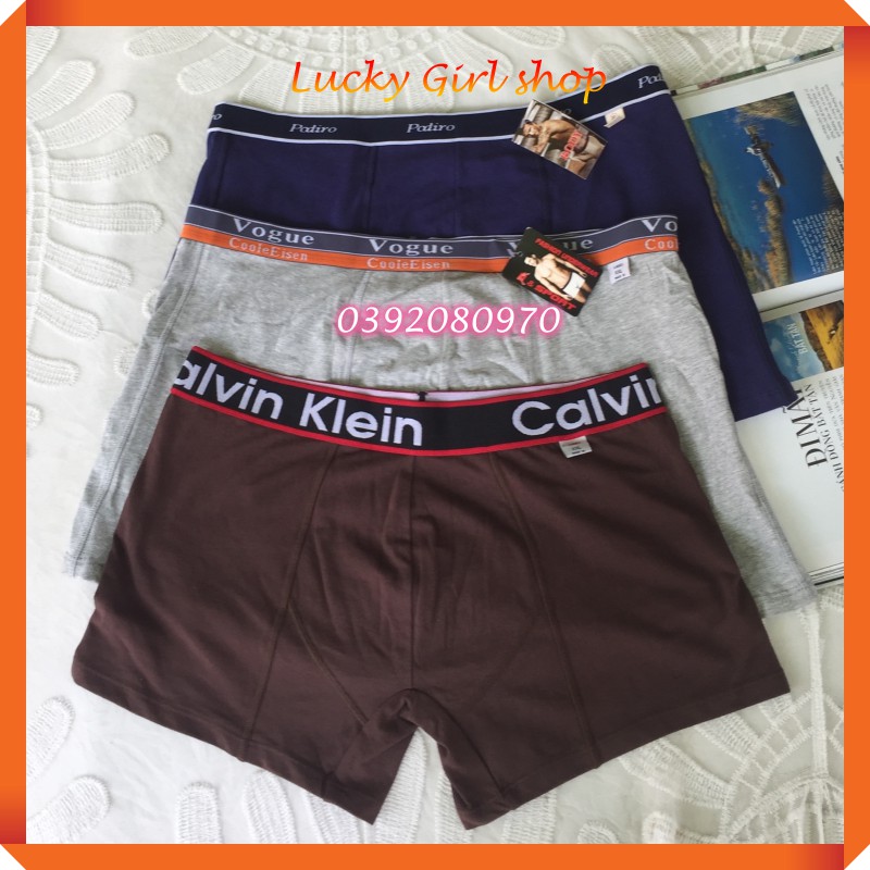 [BIG SIZE ĐẾN 100KG] Quần Lót Đùi Nam/ Quần Lót Boxer Nam Big Size 80-100kg Thun Cotton Dày Mịn - Lucky Girl shop