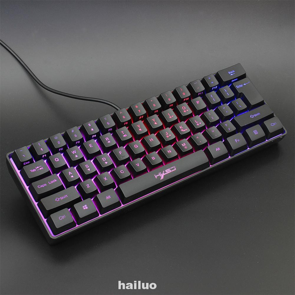 Bàn Phím Cơ Chơi Game 61 Phím Rgb