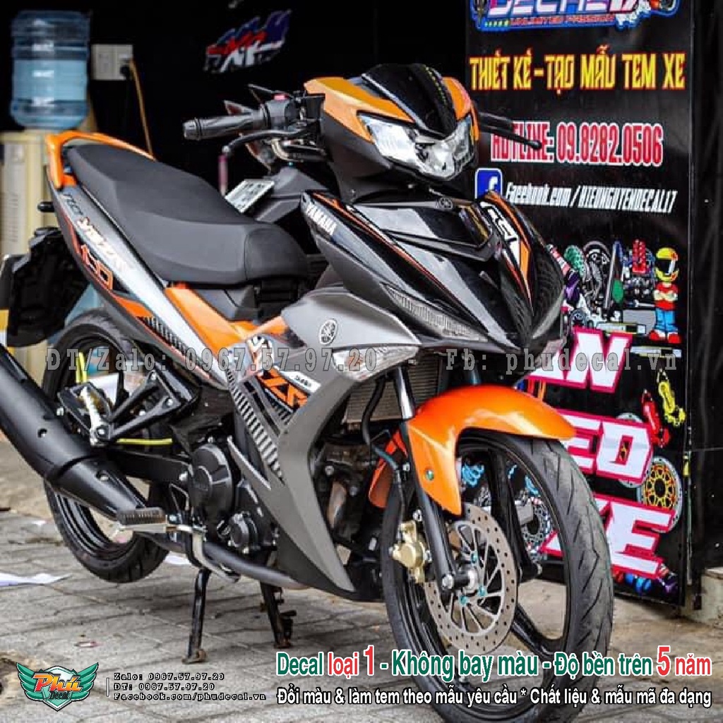 Tem rời xe Exciter 150 Y15ZR Xám cam (A)