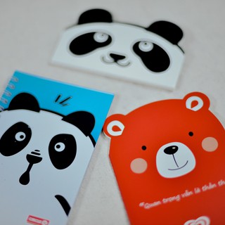 Sổ lò xo, giấy note, sổ ghi chú hình gấu