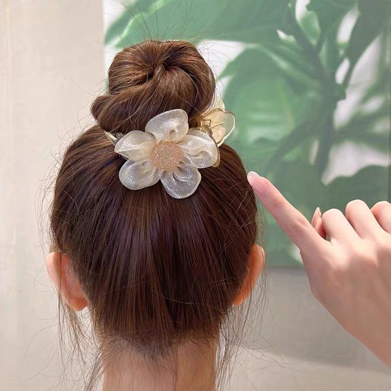 Kẹp tóc hoa mặt trời phong cách Hàn Quốc 2 màu đen,trắng siêu dễ thương cho các tiểu thư