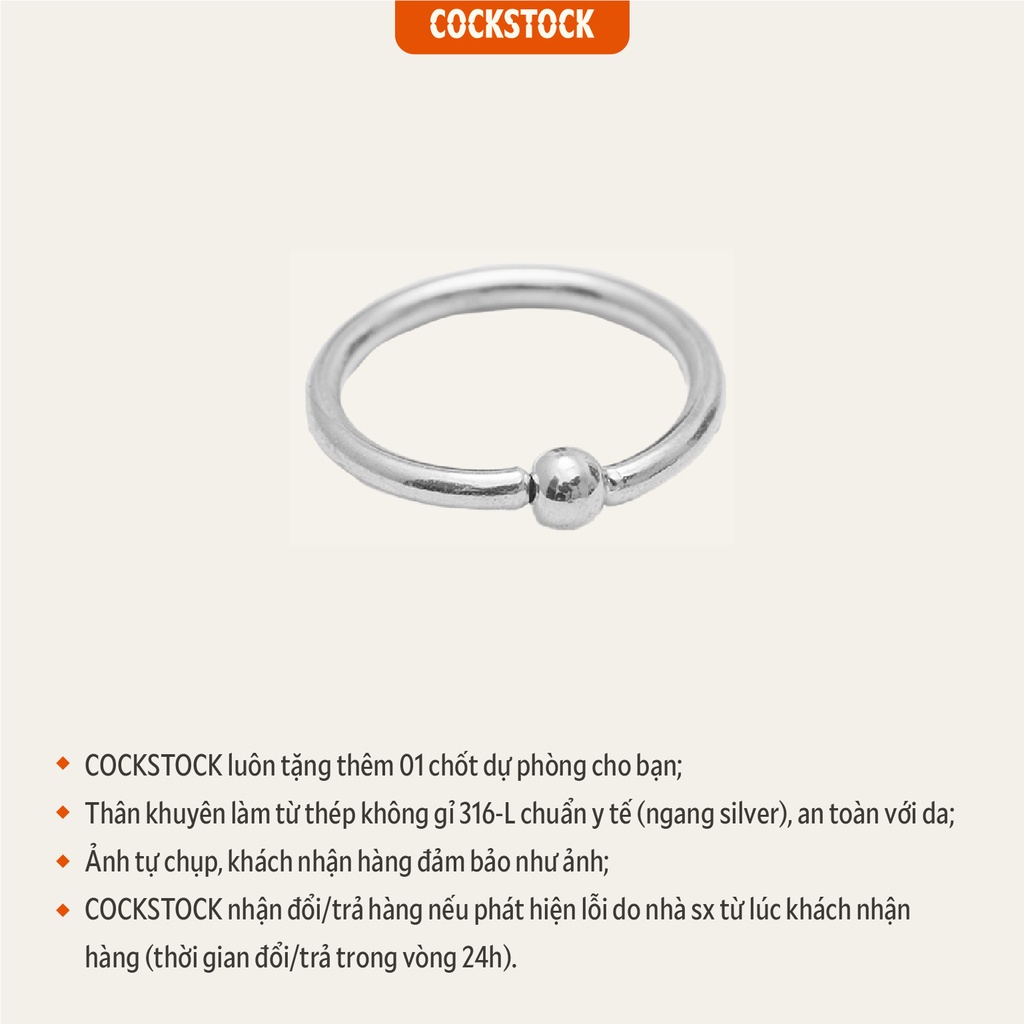 Khuyên mũi vòng bi cơ bản CockStock