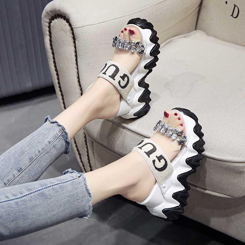 dép sandal quai ngang cao 9cm cao cấp hot trend 2021 hd34