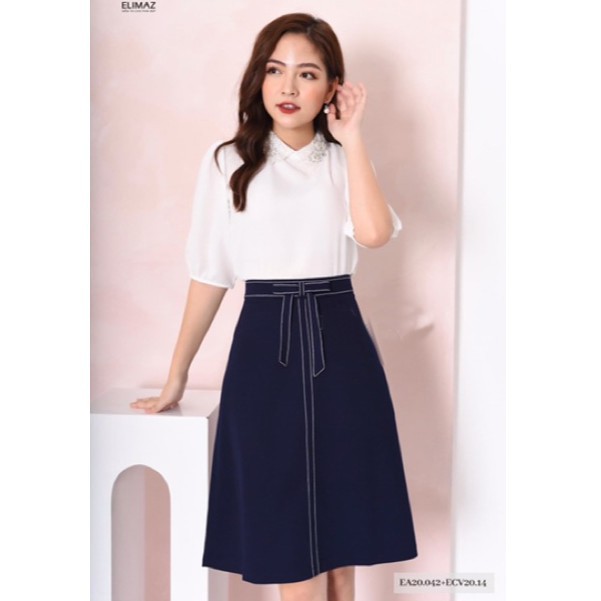 Chân váy chữ a dài tới gối trẻ trung