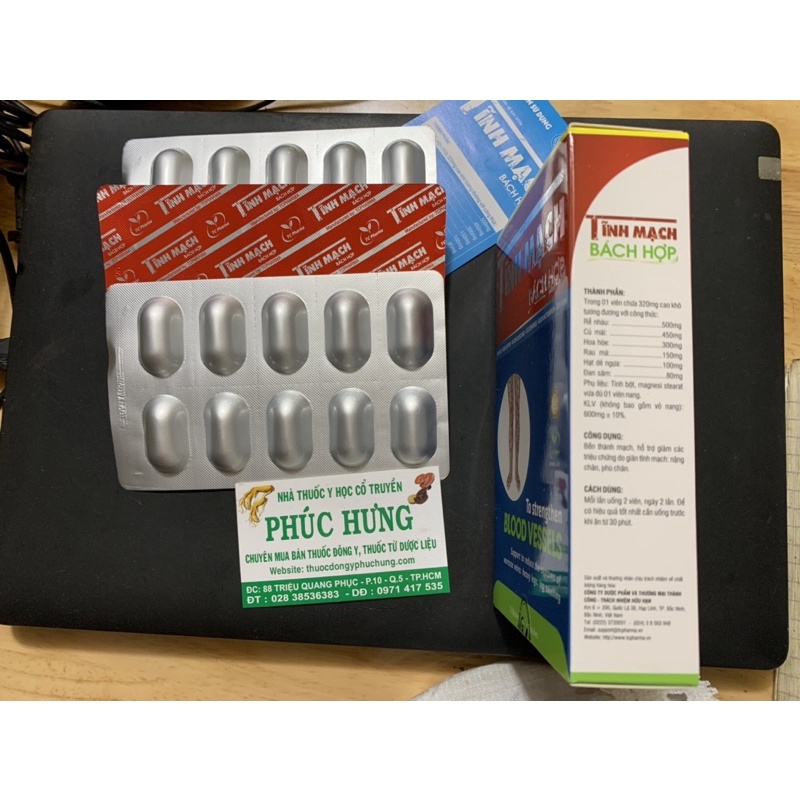 Tĩnh mạch Bách Hợp H/30v_ Hỗ trợ giảm các triệu chứng do giãn tĩnh mạch, nặng chân, phù chân