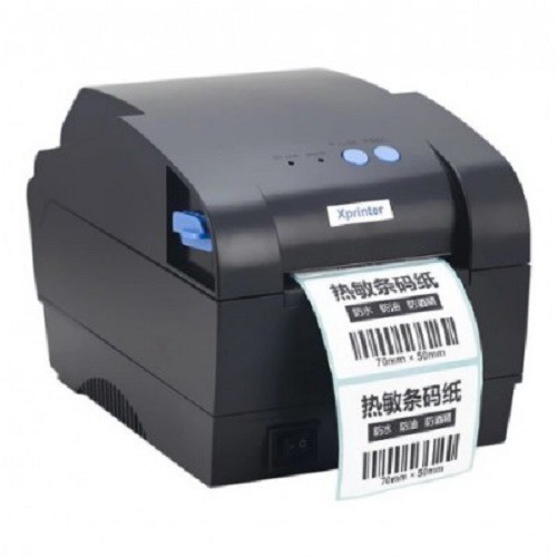 Máy in mã vạch Xprinter 365B in tem nhãn mã vạch và tem trà sữa, tem phụ