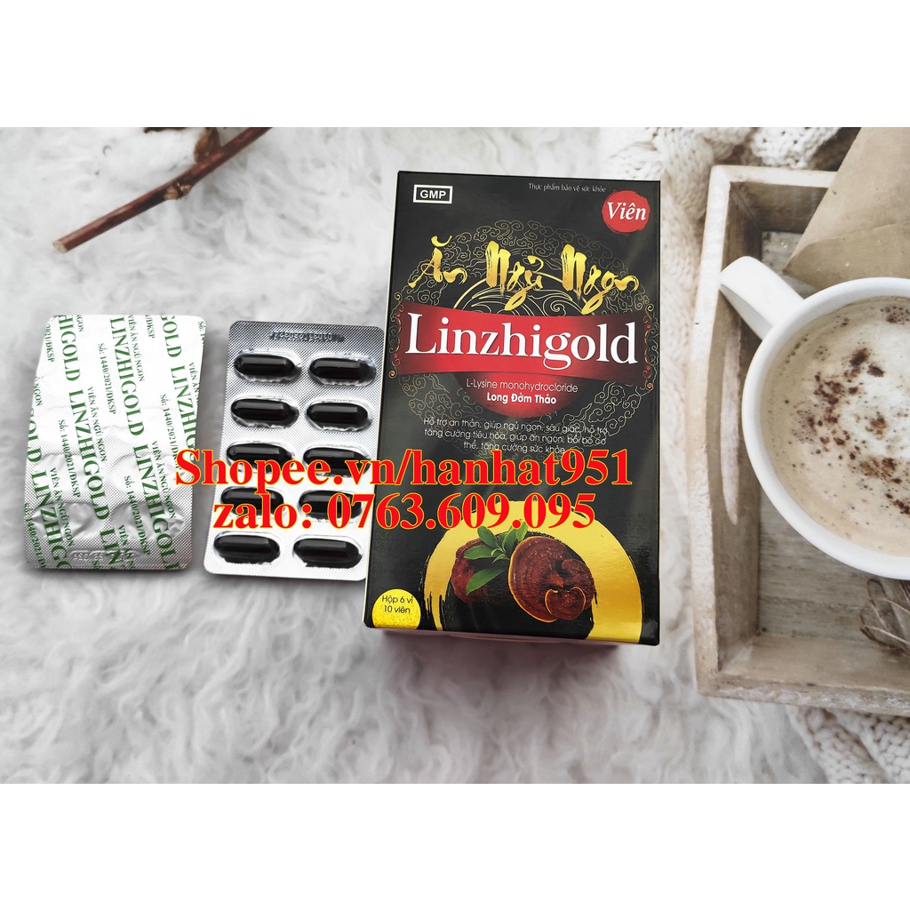 LINZHIGOLD ĂN NGỦ NGON hỗ trợ an thần, tăng cường hệ tiêu hoá - hộp 60 viên