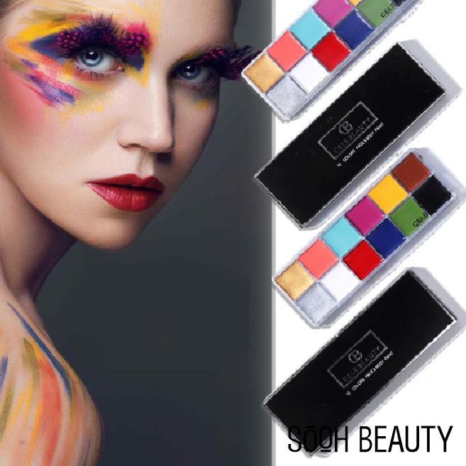 (hàng Mới Về) Bảng Màu Vẽ Cơ Thể 12 Màu Sắc Trang Điểm Dự Tiệc | BigBuy360 - bigbuy360.vn