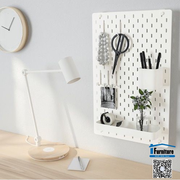 Combo set bảng ghim và 3 món kèm SKÅDIS 36x56cm - Trắng