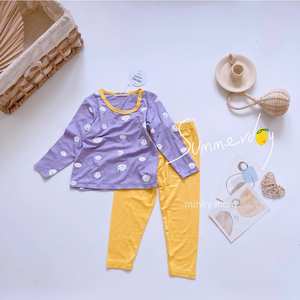 {MẪU MỚI} Bộ Dài tay SIZE ĐẠI Minky Mom Thun Lạnh mềm mịn mát in hình cho bé trai, bé gái từ 17-32kg [ HÀNG CHUẨN ]