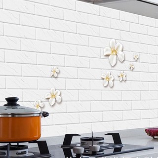 DECAL 1M x 60CM dán bếp tráng nhôm cách nhiệt - gạch trắng hoa sứ 3D