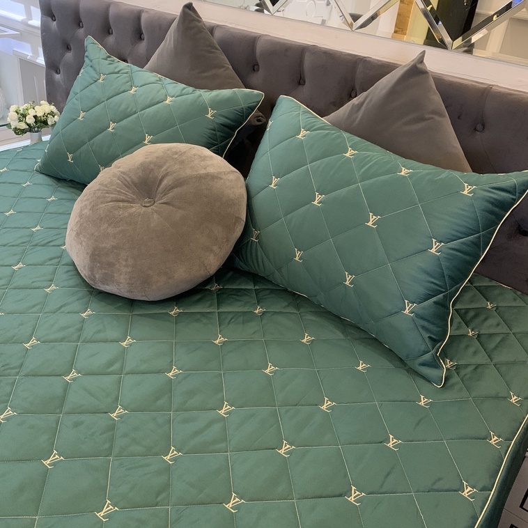Bộ ga gối trần bông cotton lụa 40s trơn màu, ga chun đủ size nệm cao Dreamhome