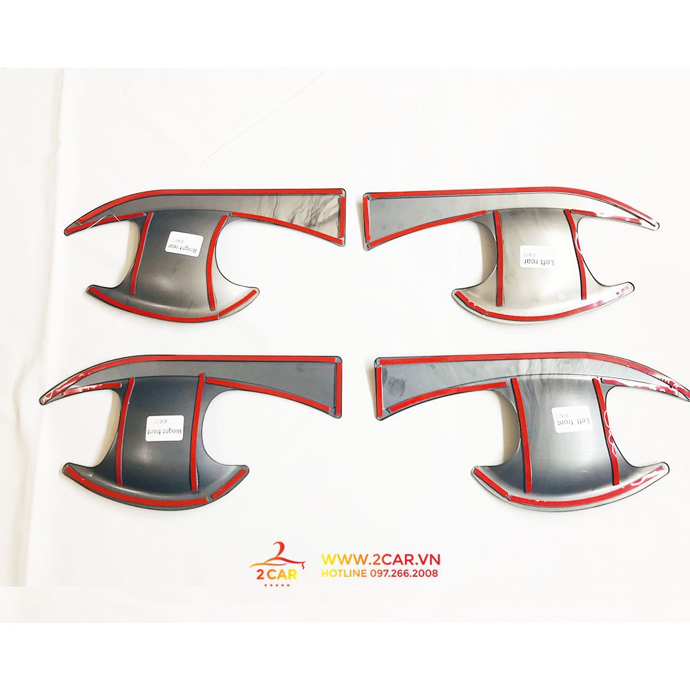 Ốp Tay nắm, Hõm Cửa Xe Kia Cerato 2019- 2020- 2021 chất liệu Titan cao cấp