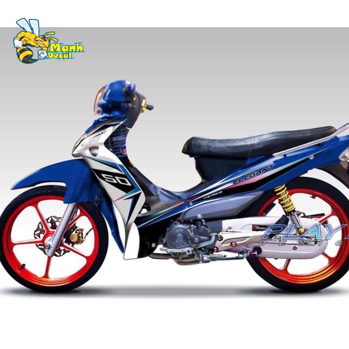 Tem xe ELEGANT 50 PHIÊN BẢN KỈ NIỆM TRẮNG XANH