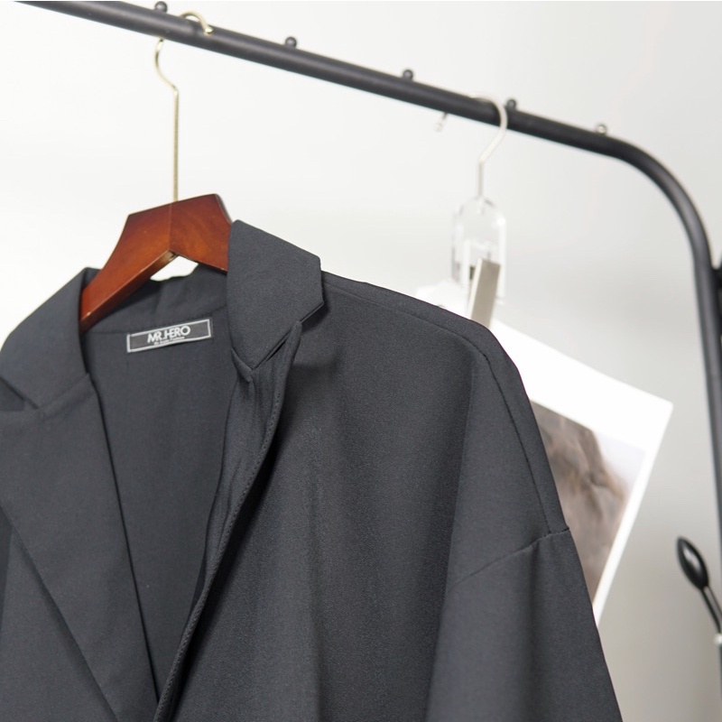 Áo khoác blazer tay lỡ unisex nam bigsize MALTRIK áo vest form rộng chất liệu tuyết mưa cao cấp có size lơn đến 120kg | WebRaoVat - webraovat.net.vn