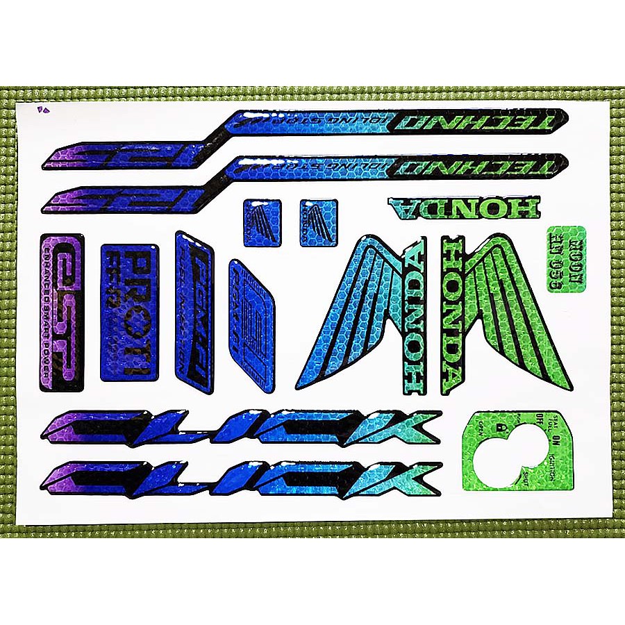 DECAL TEM XE PHẢN QUANG CLICK MẪU MỚI 2019