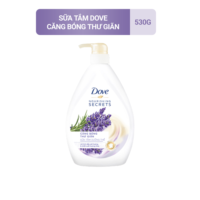 Sữa tắm dưỡng thể Dove 530gr (Mới):Căng bóng thư thái