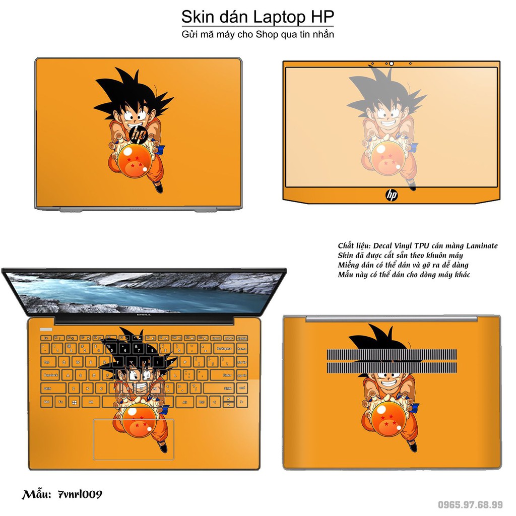 Skin dán Laptop HP in hình Dragon Ball (inbox mã máy cho Shop)