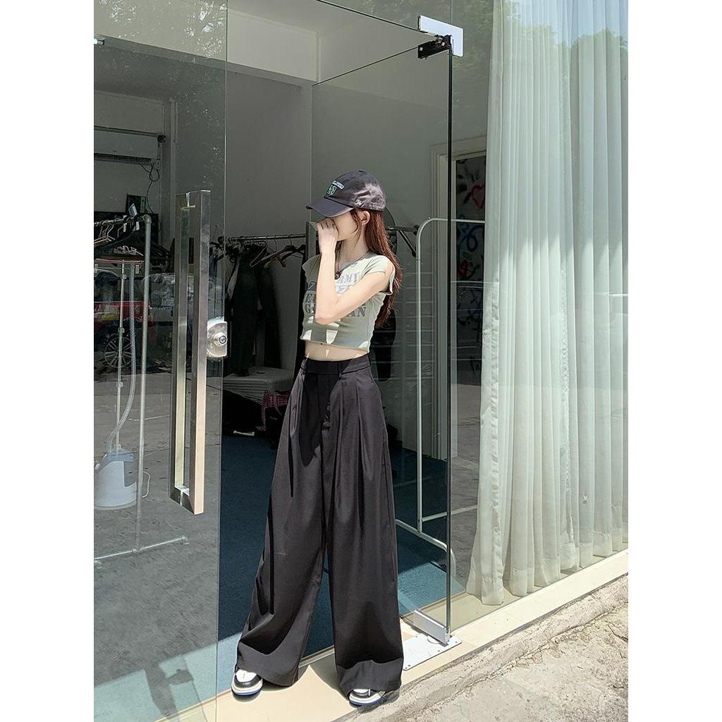 Quần Dài Ống Rộng Lưng Cao Thời Trang Mùa Thu 63195