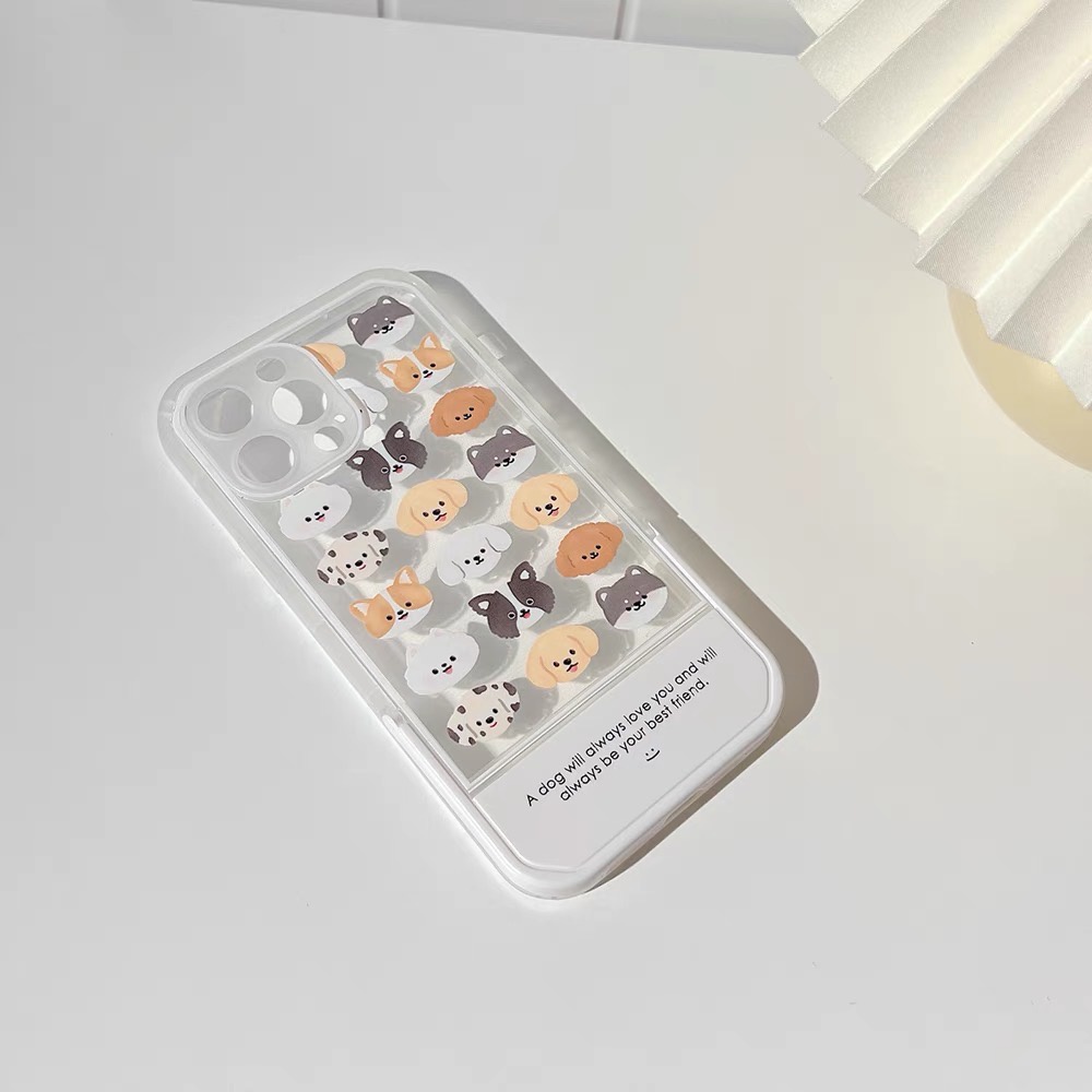 Ốp lưng iphone kèm giá đỡ Puppy 14/14pro/14promax/13promax/13pro/13/12promax/12pro/12/11promax/11/7plus/8plus - Ina Case