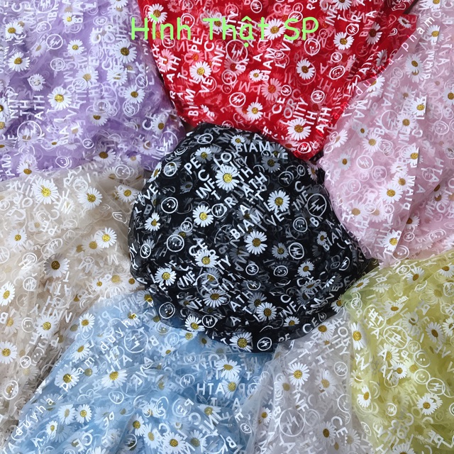 VẢI LƯỚI HOA CÚC - KÍ TỰ THỜI TRANG