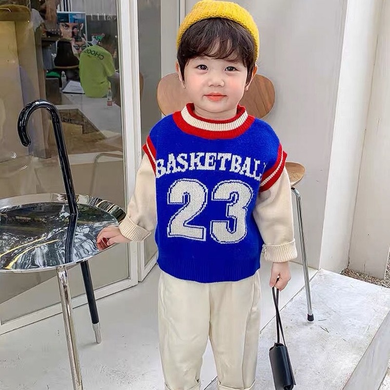 Áo Sweater dệt kim thời trang thu đông cho bé trai