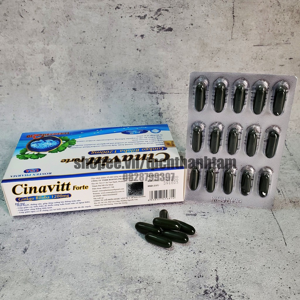 Viên uống CINAVIT FORT tăng tuần hoàn máu não, tăng cường trí nhớ, hỗ trợ não bộ - Hộp 30 viên | BigBuy360 - bigbuy360.vn