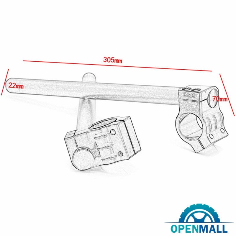 Bộ 2 thanh gắn tay lái xe máy CNC 7 / 8 &quot; 31 / 32 / 35 / 37 / 39 / 41 / 50 / 51mm