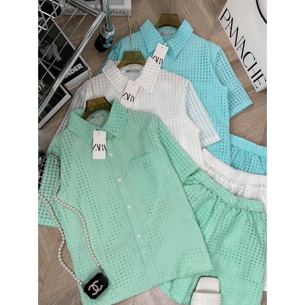 [ 𝐅𝐑𝐄𝐄 𝐒𝐇𝐈𝐏 ]  SET SƠ MI SỐP NỔ Samhyewear VẢI CARO TƠ NHŨ QC SỊN ĐÉT