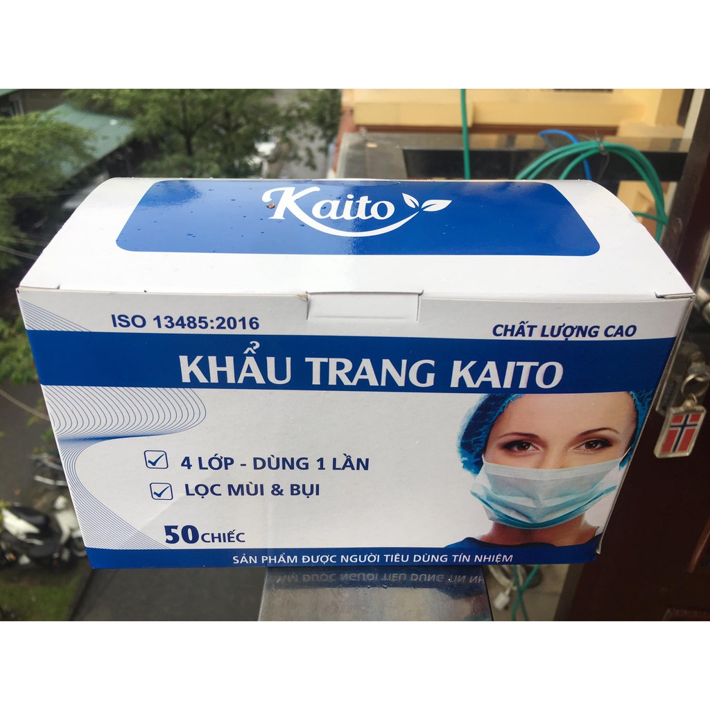 [GIÁ TẠI XƯỞNG]  Khẩu Trang Y Tế KAITO - Than Hoạt Tính, 4 Lớp HÀNG LOẠI 1 (50 chiếc 1 hộp)