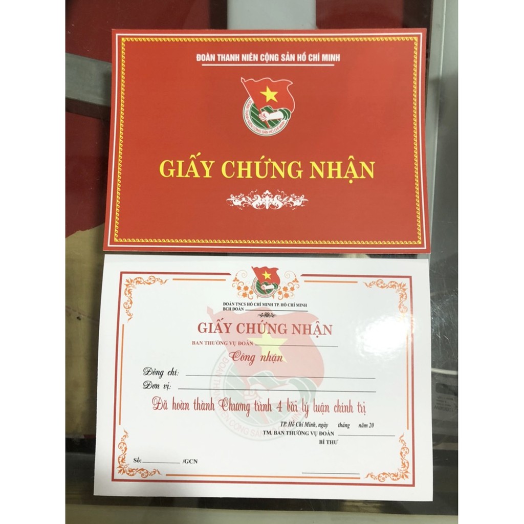 Giấy Chứng Nhận Hoàn Thành 4 Bài Lý Luận - 1 Sét 10 Tờ
