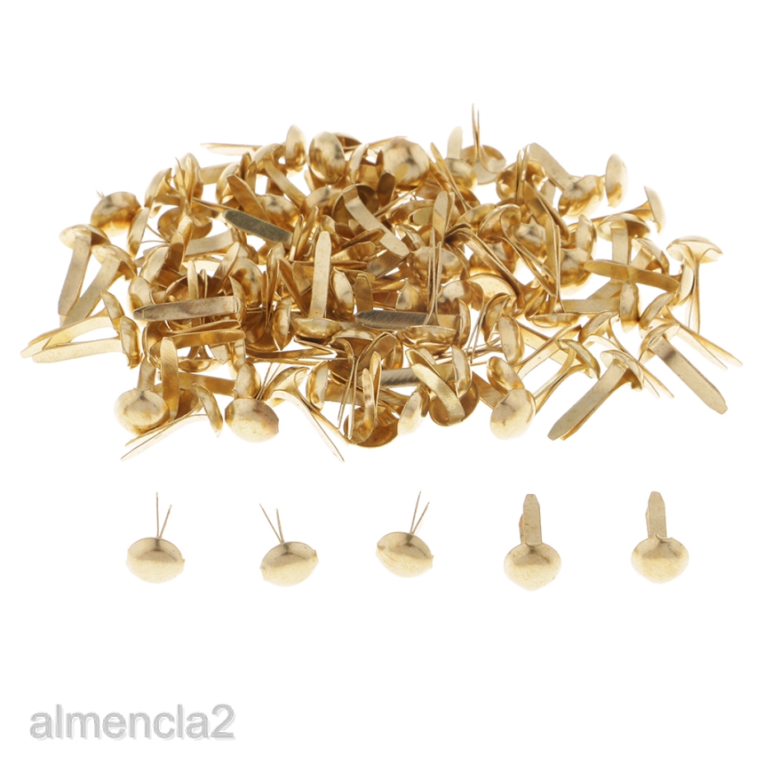 200pcs Metal Split Pins Brads Paper Fasteners DIY Scrapbooking Embellishment