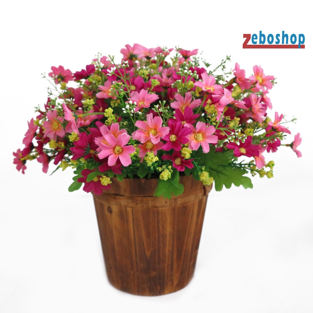 1 Bó 28 Hoa Cúc Nhân Tạo Dễ Thương Trang Trí Nhà Cửa / Tiệc Cưới