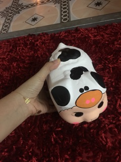 Heo đất  handmade bò sữa mặt da size M