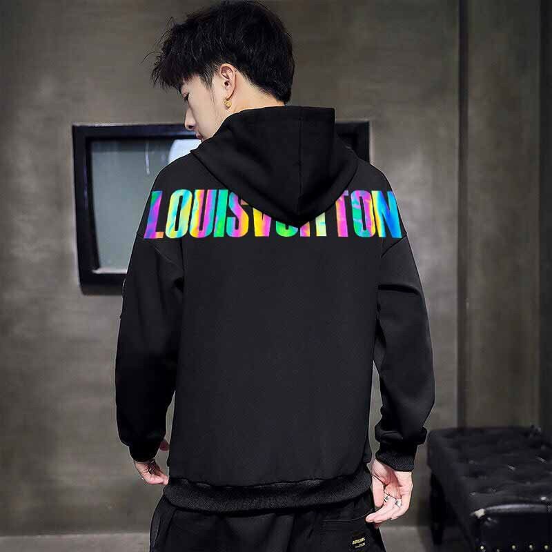 Aó khoác nỉ Hoodie phản quang in chữ nổi tiếng, Áo khoác nỉ nam nữ họa tiết hình cá tính