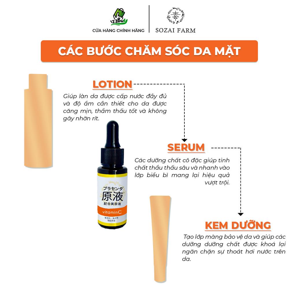 Tinh chất dưỡng da lành tính tăng độ đàn hồi Nhật Bản Sozai Farm Vitamin C Essence – Dạng Serum - 20ml