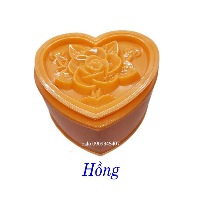 KHUÔN XÔI HÌNH TIM HOA HỒNG