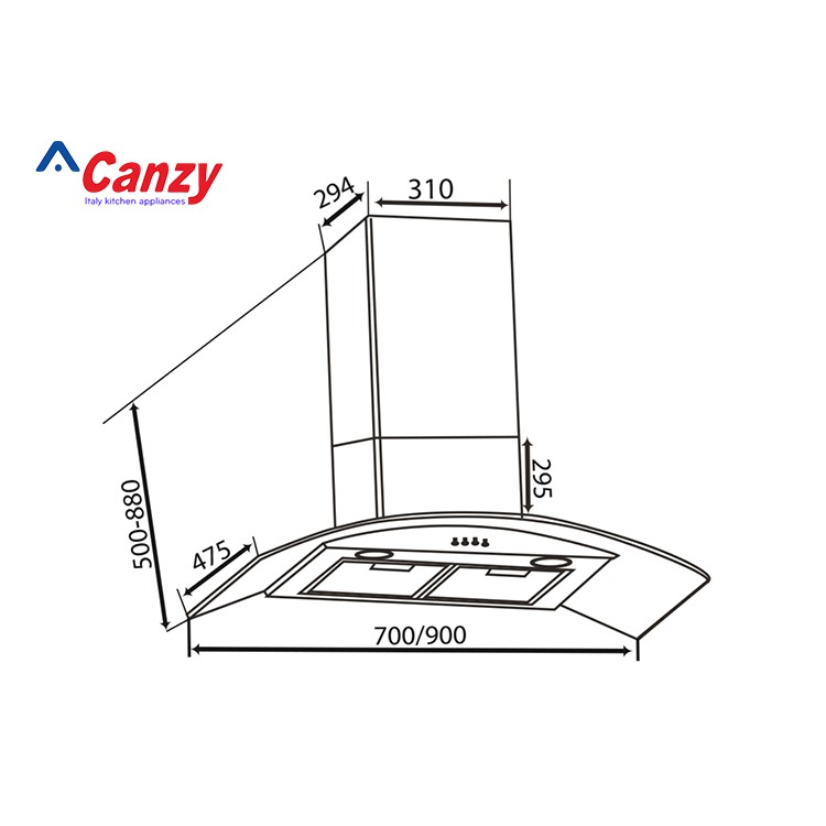 Máy Hút Mùi Canzy CZ 3470